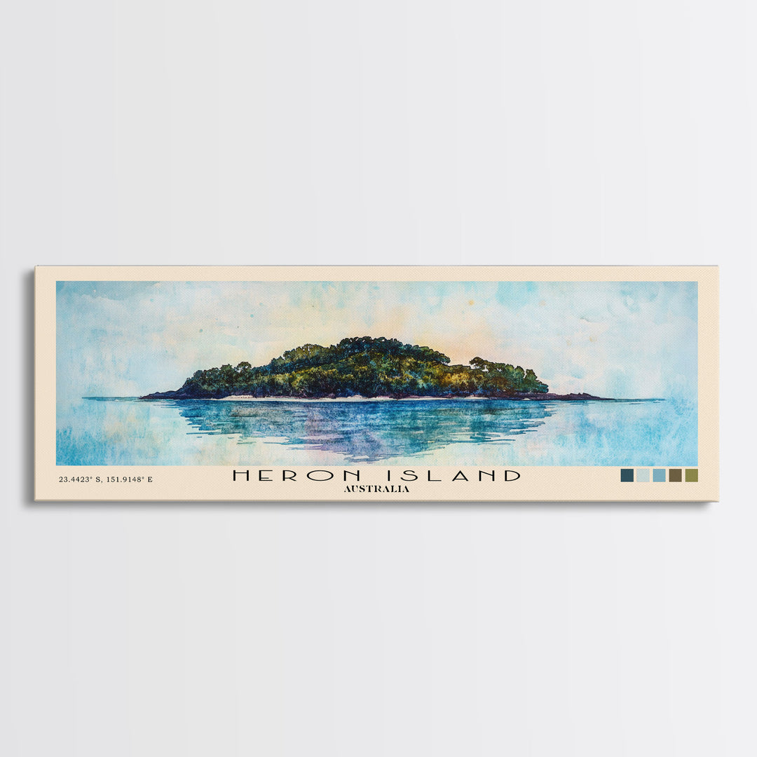 Heron Island, Australia Watercolor Beach Print, Vacation Gift, Australia Wall Art, Beach Painting, Beach Decor, Beach Painting