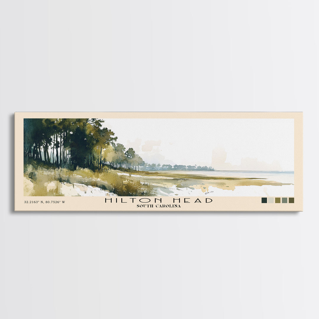 Hilton Head, South Carolina Watercolor Print, Vacation Gift, South Carolina Wall Art, Vacation Wall Art, Vacatation Memories, Beach Decor, Beach Or Lakehouse Art
