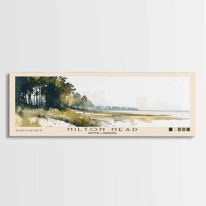 Hilton Head, South Carolina Watercolor Print, Vacation Gift, South Carolina Wall Art, Vacation Wall Art, Vacatation Memories, Beach Decor, Beach Or Lakehouse Art