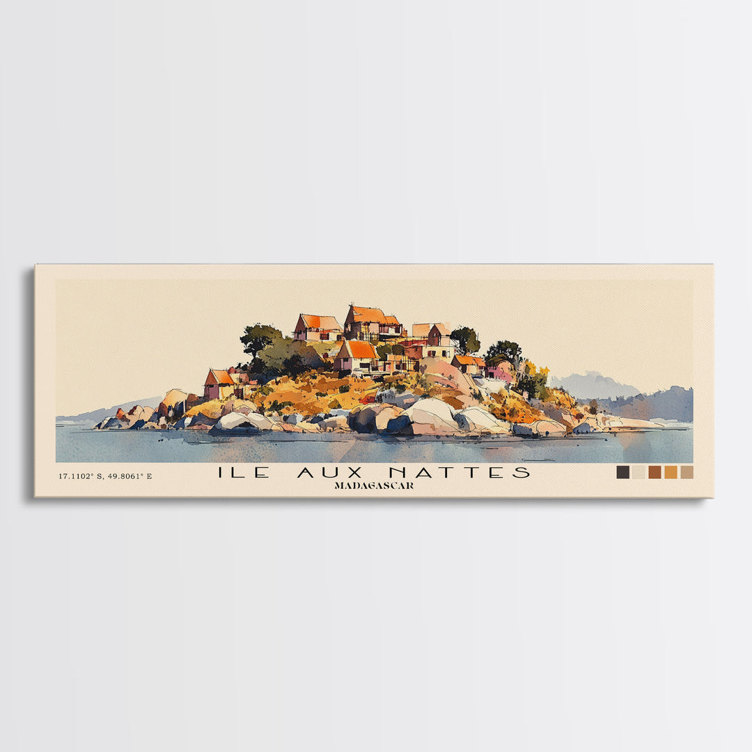 Ile Aux Nattes, Madagascar Watercolor Print, Vacation Gift, Madagascar Wall Art, Beach Painting, Beach Decor, Beach Or Lakehouse Art