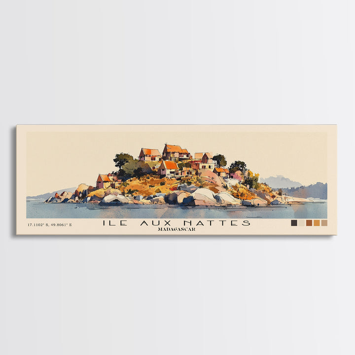 Ile Aux Nattes, Madagascar Watercolor Print, Vacation Gift, Madagascar Wall Art, Beach Painting, Beach Decor, Beach Or Lakehouse Art