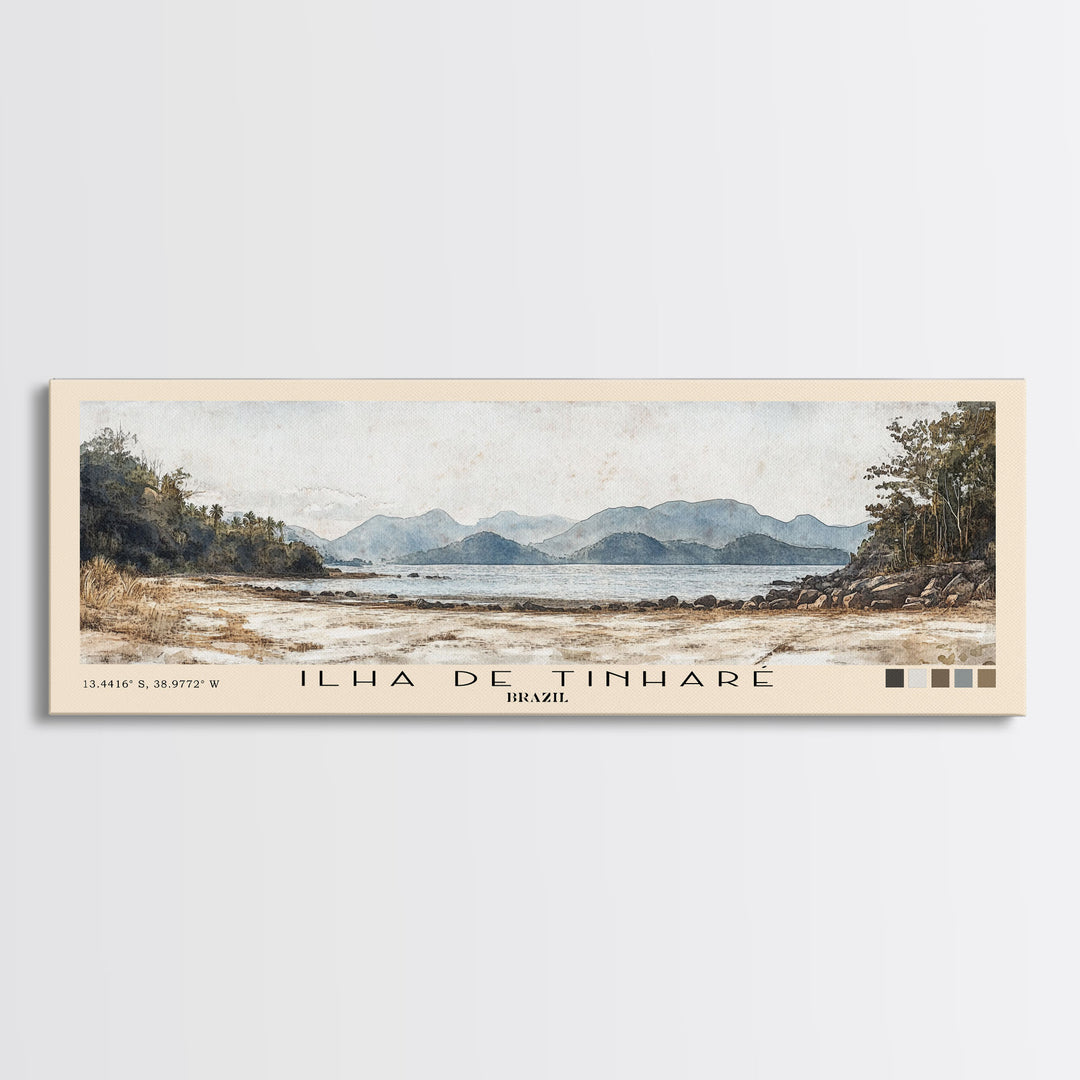 Ilha de Tinharé, Brazil Watercolor Print, Vacation Gift, Brazil Wall Art, Vacation Wall Art, Vacatation Memories, Beach Decor, Beach Or Lakehouse Art