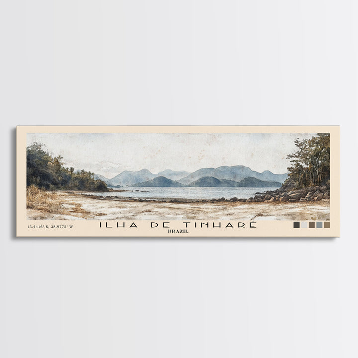 Ilha de Tinharé, Brazil Watercolor Print, Vacation Gift, Brazil Wall Art, Vacation Wall Art, Vacatation Memories, Beach Decor, Beach Or Lakehouse Art