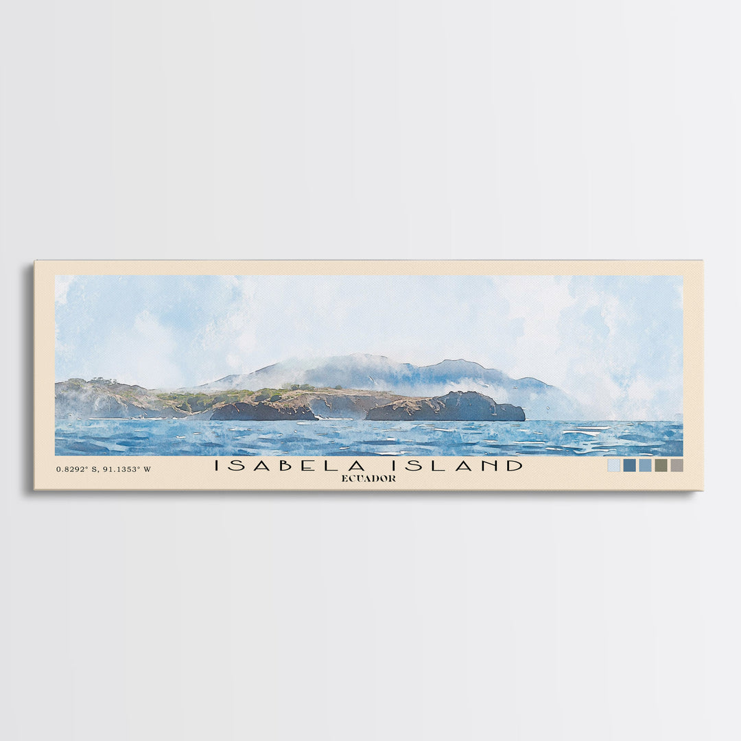 Isabela Island, Ecuador Watercolor Print, Vacation Gift, Ecuador Wall Art, Beach Painting, Beach Decor, Beach Or Lakehouse Art