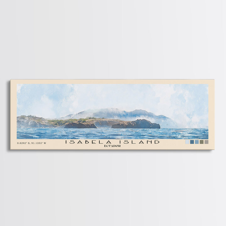 Isabela Island, Ecuador Watercolor Print, Vacation Gift, Ecuador Wall Art, Beach Painting, Beach Decor, Beach Or Lakehouse Art