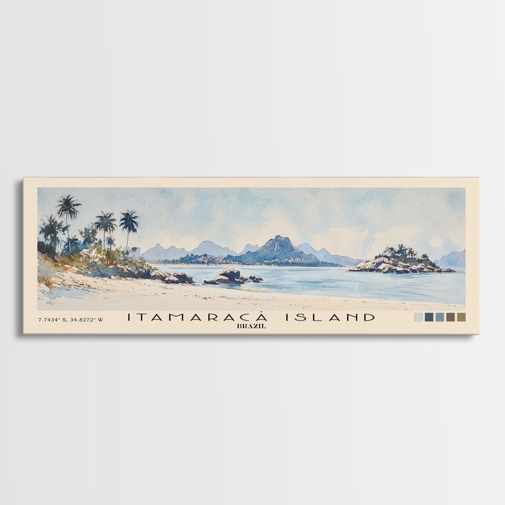 Itamaracá Island, Brazil Watercolor Print, Vacation Gift, Brazil Wall Art, Beach Painting, Beach Decor, Beach Or Lakehouse Art