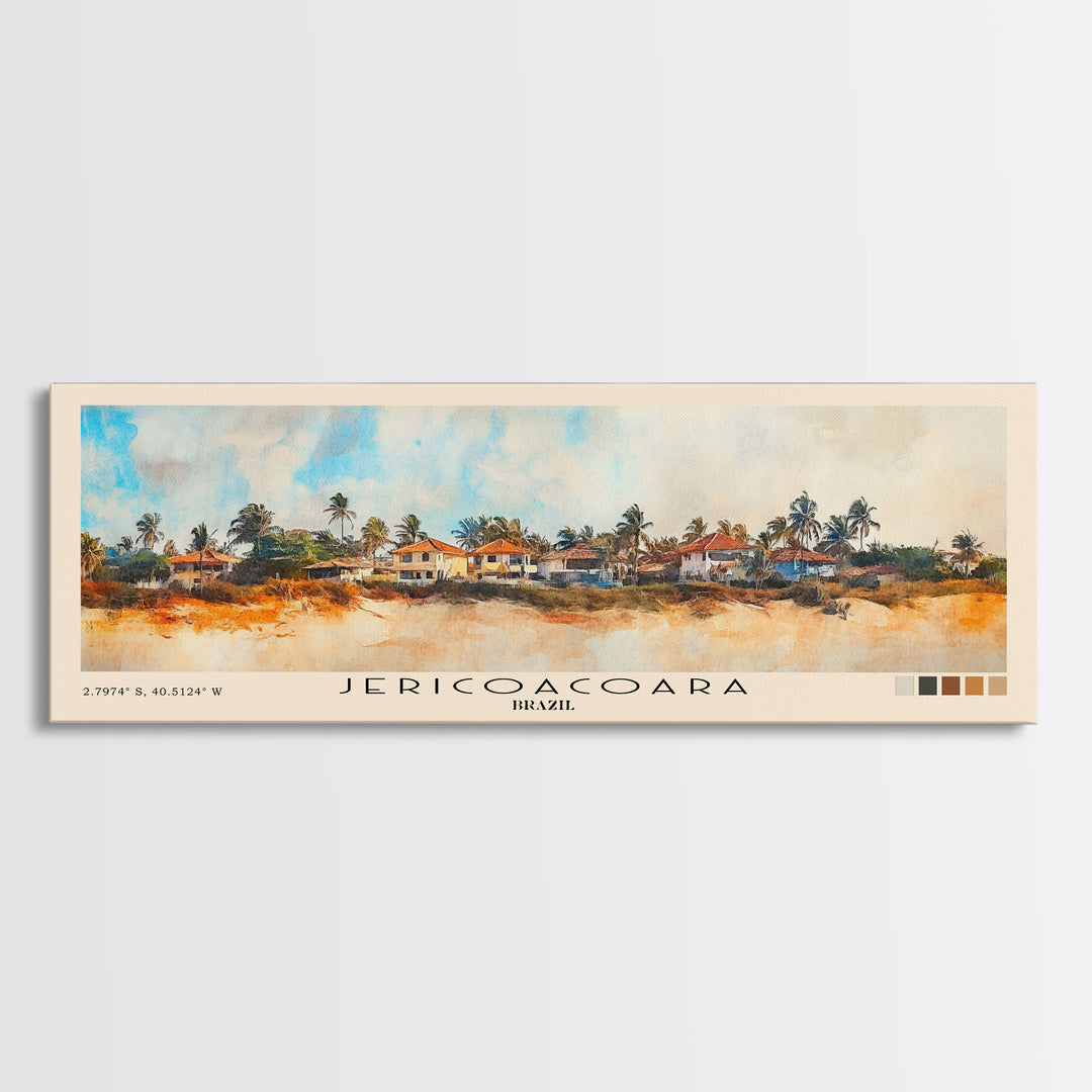 Jericoacoara, Brazil Watercolor Print, Vacation Gift, Brazil Wall Art, Vacation Wall Art, Vacatation Memories, Beach Decor, Beach Or Lakehouse Art