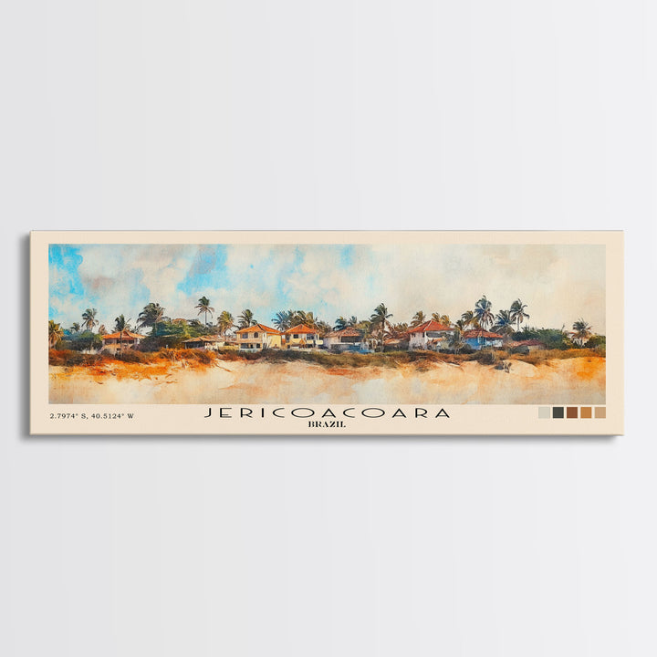 Jericoacoara, Brazil Watercolor Print, Vacation Gift, Brazil Wall Art, Vacation Wall Art, Vacatation Memories, Beach Decor, Beach Or Lakehouse Art