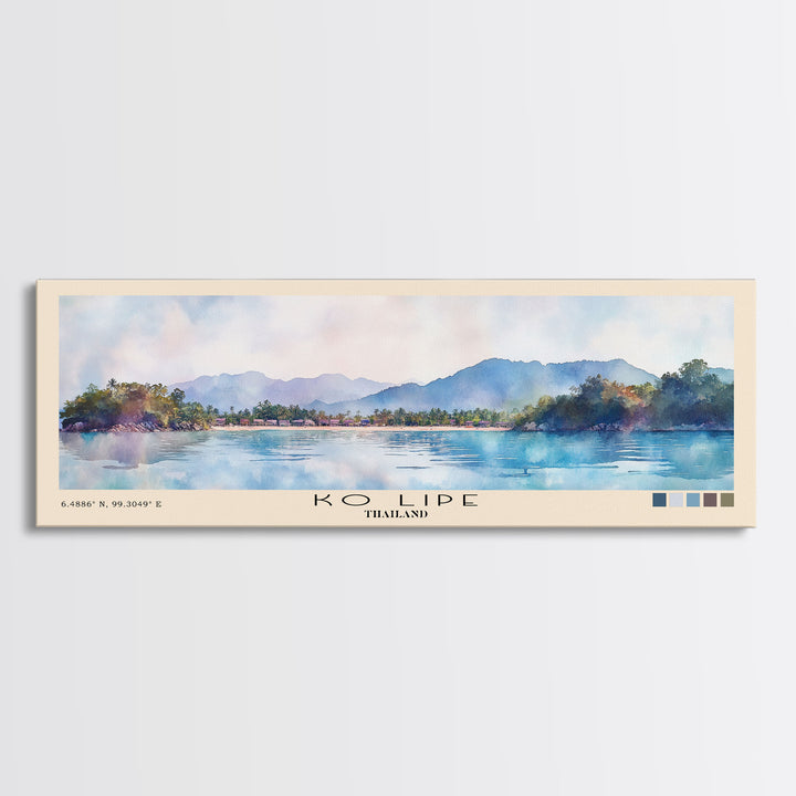 Ko Lipe, Thailand Watercolor Beach Print, Vacation Gift, Thailand Wall Art, Beach Painting, Beach Decor, Beach Painting