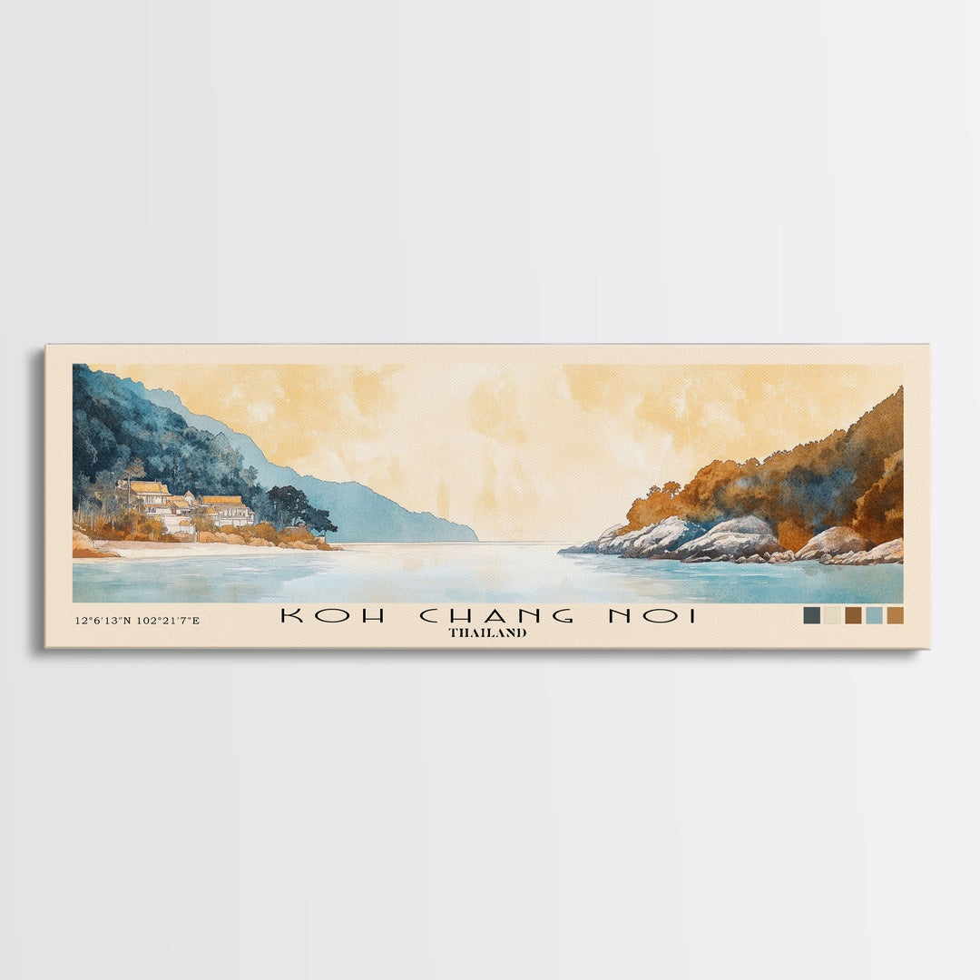 Koh Chang Noi, Thailand Watercolor Print, Vacation Gift, Thailand Wall Art, Beach Painting, Beach Decor, Beach Or Lakehouse Art