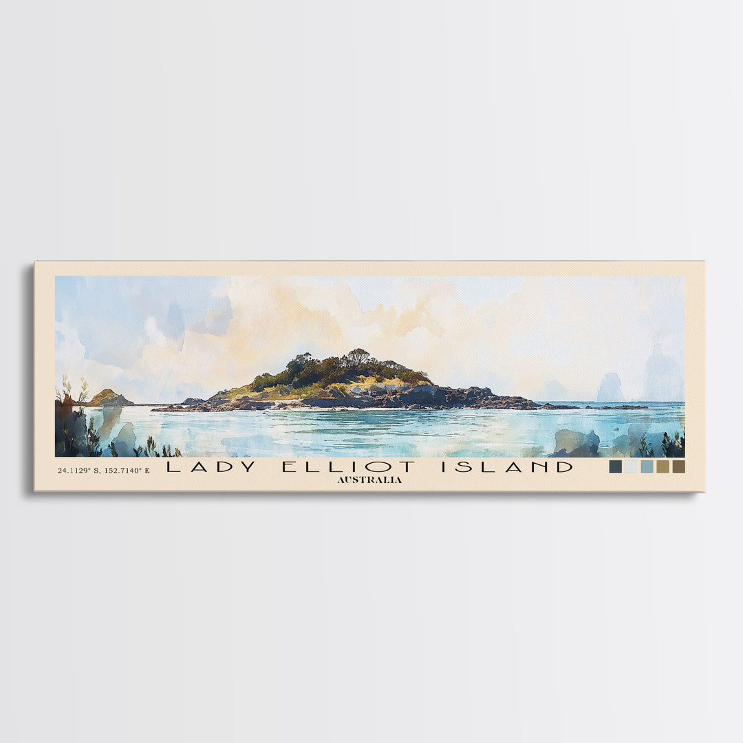 Lady Elliot Island, Australia Watercolor Print, Vacation Gift, Australia Wall Art, Beach Painting, Beach Decor, Beach Or Lakehouse Art