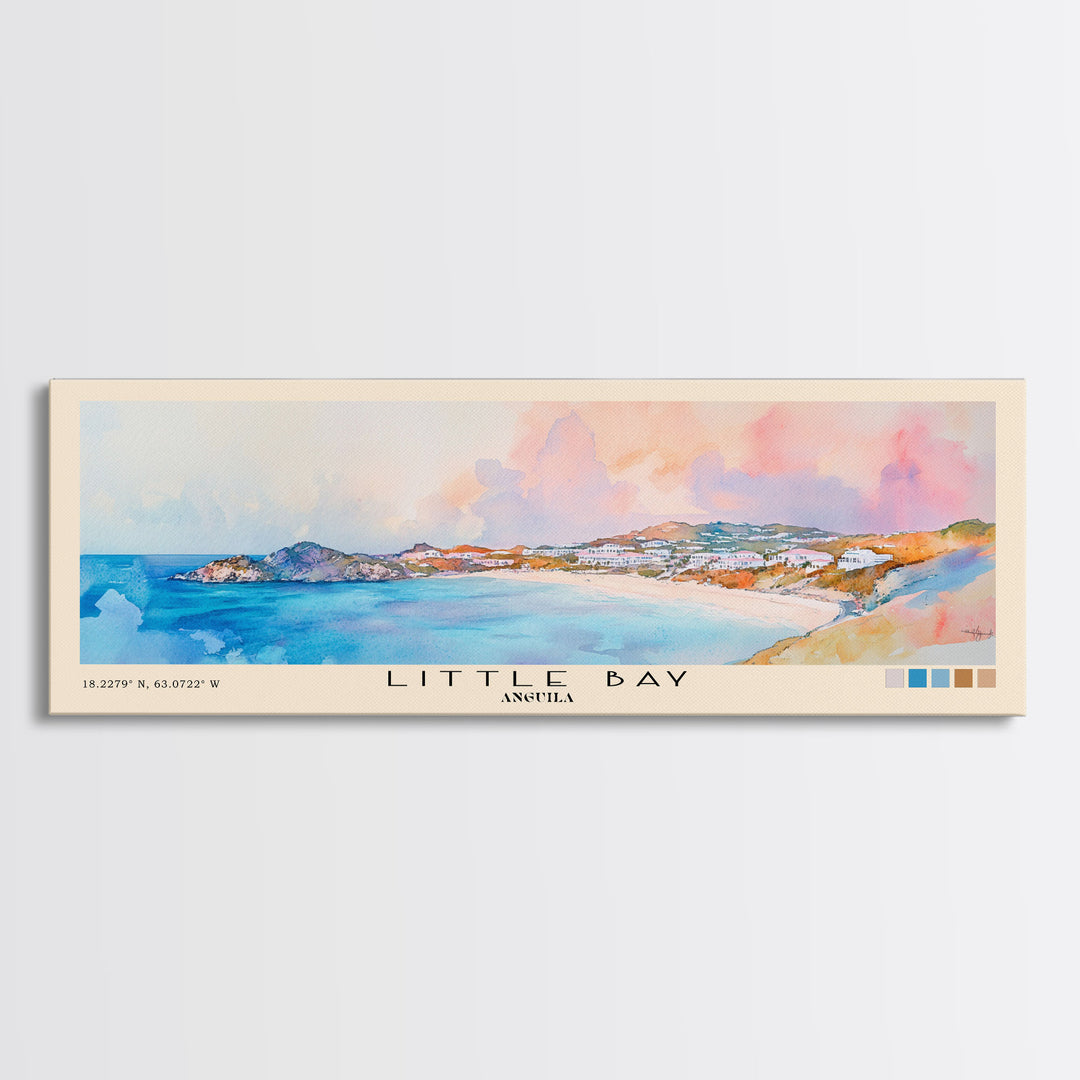 Little Bay, Anguila Watercolor Print, Vacation Gift, Anguila Wall Art, Vacation Wall Art, Vacatation Memories, Beach Decor, Beach Or Lakehouse Art