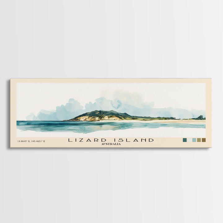 Lizard Island, Australia Watercolor Beach Print, Vacation Gift, Australia Wall Art, Beach Painting, Beach Decor, Beach Painting