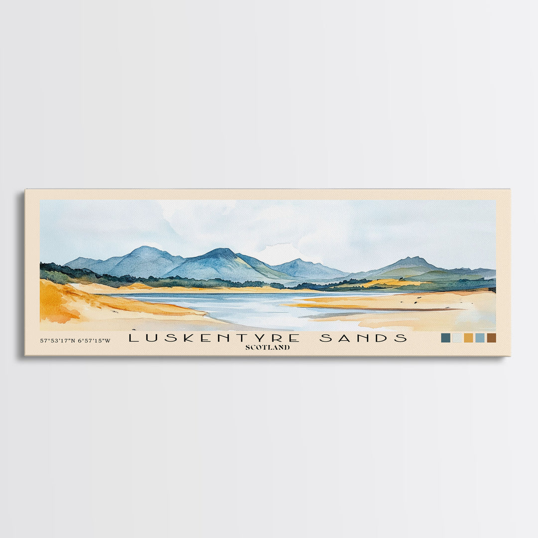 Luskentyre Sands, Scotland Watercolor Print, Vacation Gift, Scotland Wall Art, Vacation Wall Art, Vacatation Memories, Beach Decor, Beach Or Lakehouse Art