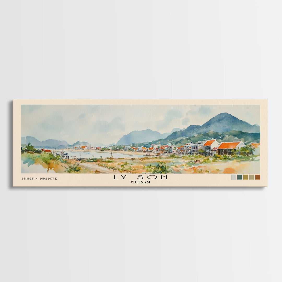 Ly Son, Vietnam Watercolor Print, Vacation Gift, Vietnam Wall Art, Beach Painting, Beach Decor, Beach Or Lakehouse Art