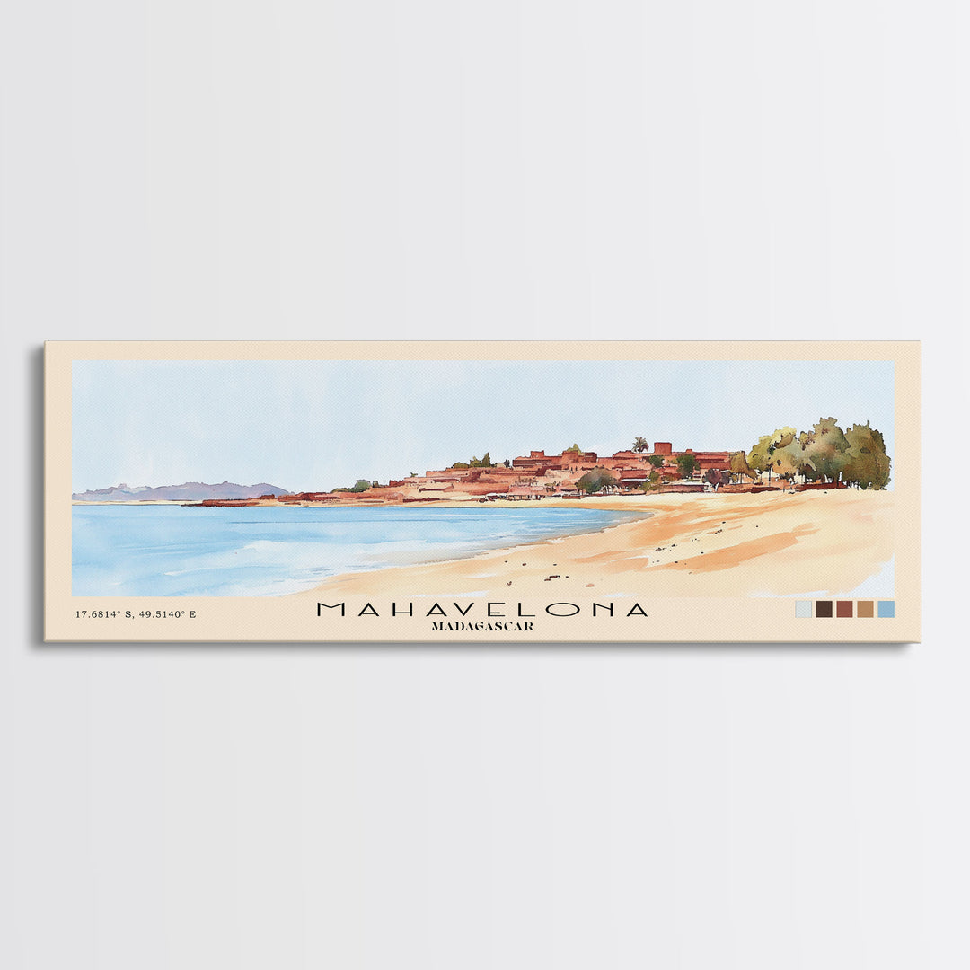 Mahavelona, Madagascar Watercolor Print, Vacation Gift, Madagascar Wall Art, Vacation Wall Art, Vacatation Memories, Beach Decor, Beach Or Lakehouse Art