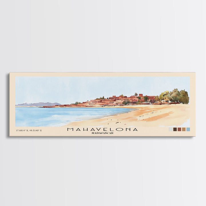 Mahavelona, Madagascar Watercolor Print, Vacation Gift, Madagascar Wall Art, Vacation Wall Art, Vacatation Memories, Beach Decor, Beach Or Lakehouse Art