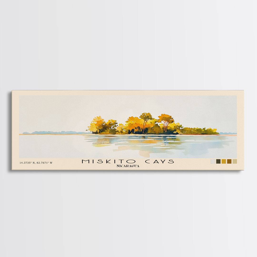 Miskito Cays, Nicaragua Watercolor Print, Vacation Gift, Nicaragua Wall Art, Beach Painting, Beach Decor, Beach Or Lakehouse Art