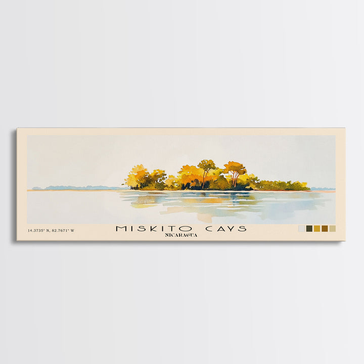 Miskito Cays, Nicaragua Watercolor Print, Vacation Gift, Nicaragua Wall Art, Beach Painting, Beach Decor, Beach Or Lakehouse Art