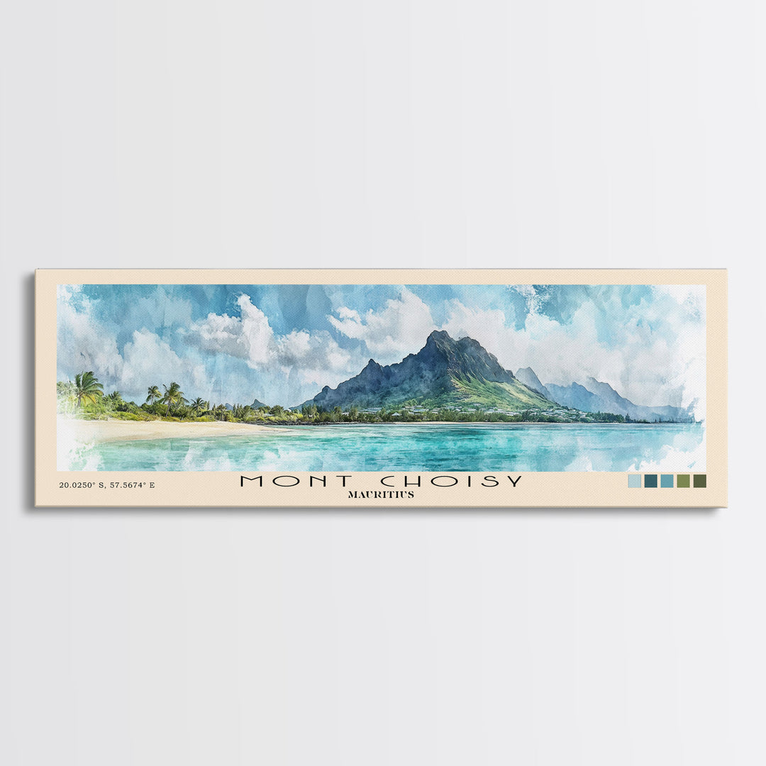 Mont Choisy, Mauritius Watercolor Print, Vacation Gift, Mauritius Wall Art, Beach Painting, Beach Decor, Beach Or Lakehouse Art