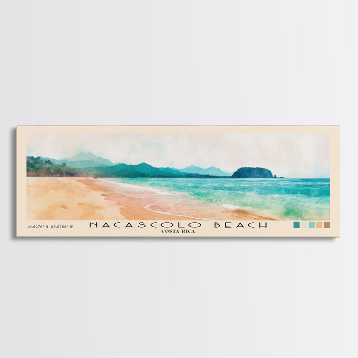 Nacascolo Beach, Costa Rica Watercolor Print, Vacation Gift, Costa Rica Wall Art, Vacation Wall Art, Vacatation Memories, Beach Decor, Beach Or Lakehouse Art