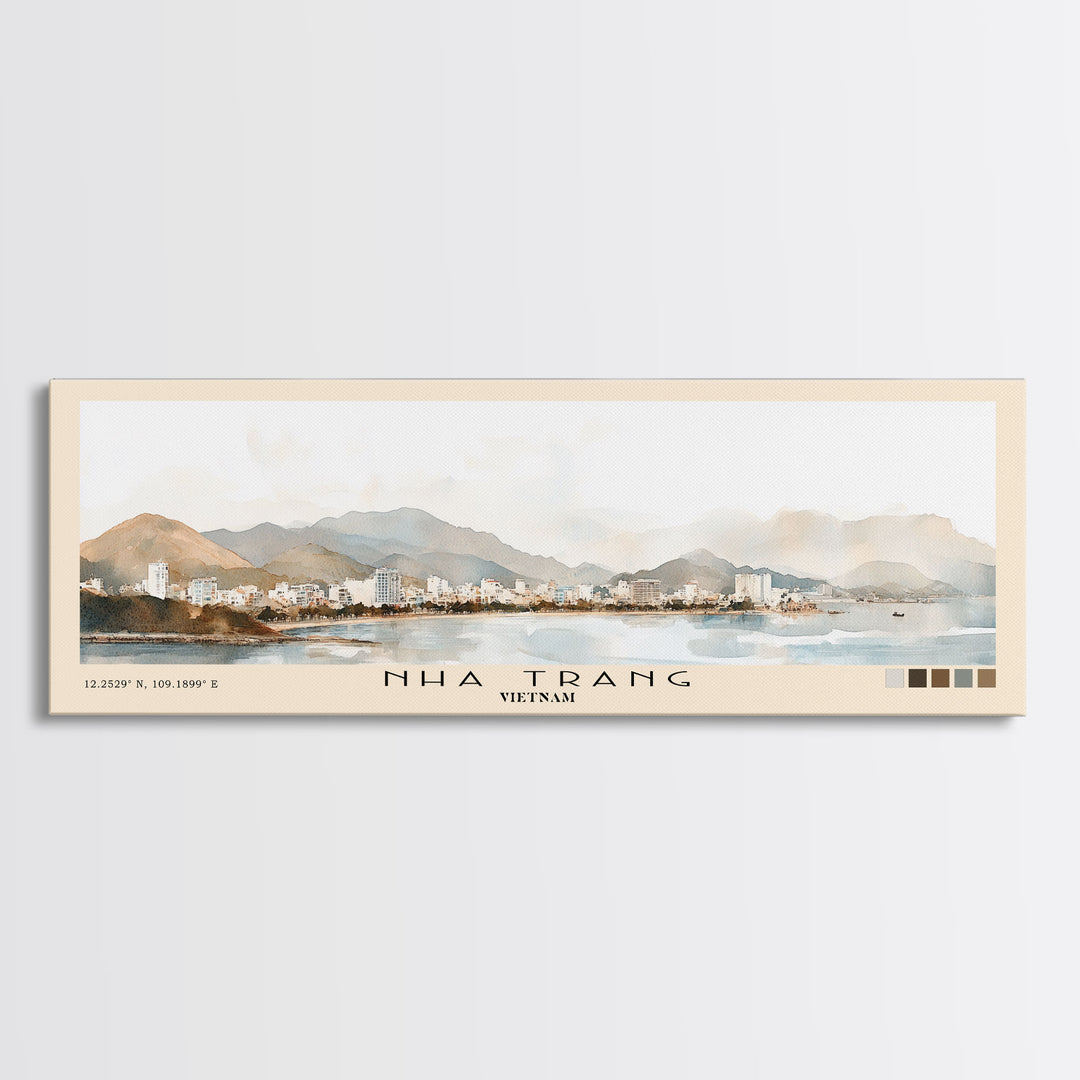 Nha Trang, Vietnam Watercolor Print, Vacation Gift, Vietnam Wall Art, Vacation Wall Art, Vacatation Memories, Beach Decor, Beach Or Lakehouse Art