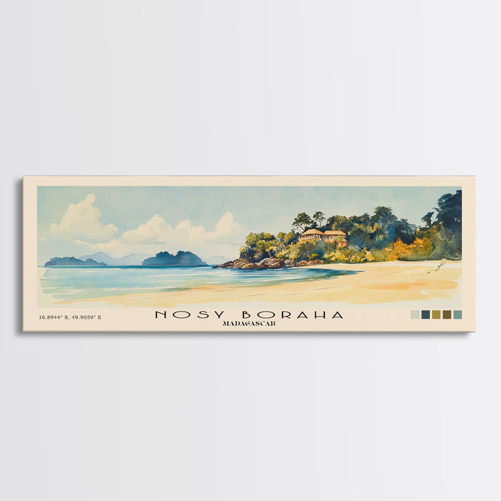 Nosy Boraha, Madagascar Watercolor Print, Vacation Gift, Madagascar Wall Art, Vacation Wall Art, Vacatation Memories, Beach Decor, Beach Or Lakehouse Art