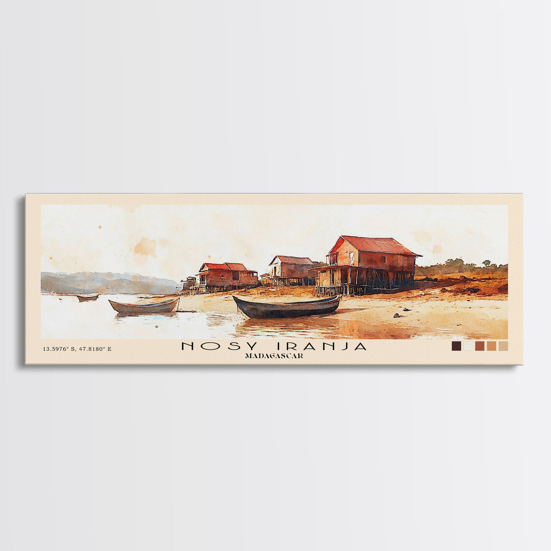 Nosy Iranja, Madagascar Watercolor Print, Vacation Gift, Madagascar Wall Art, Beach Painting, Beach Decor, Beach Or Lakehouse Art