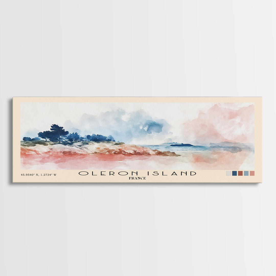 Oleron Island, France Watercolor Print, Vacation Gift, France Wall Art, Vacation Wall Art, Vacatation Memories, Beach Decor, Beach Or Lakehouse Art