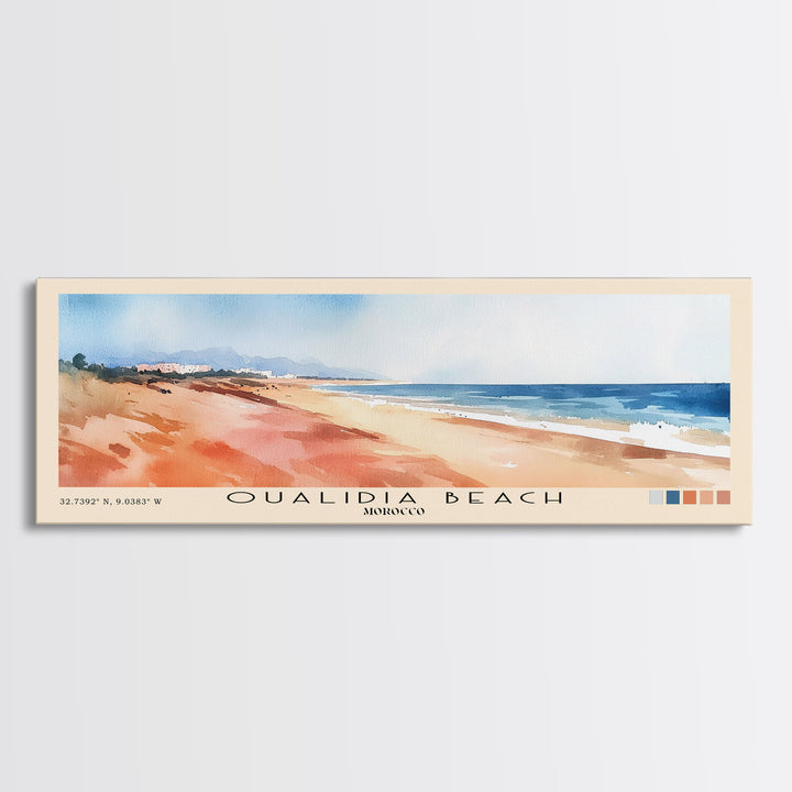 Oualidia Beach, Morocco Watercolor Print, Vacation Gift, Morocco Wall Art, Beach Painting, Beach Decor, Beach Or Lakehouse Art