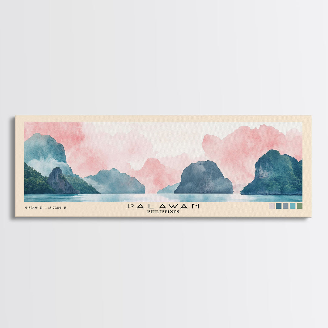 Palawan, Philippines Watercolor Print, Vacation Gift, Philippines Wall Art, Vacation Wall Art, Vacatation Memories, Beach Decor, Beach Or Lakehouse Art