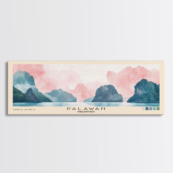 Palawan, Philippines Watercolor Print, Vacation Gift, Philippines Wall Art, Vacation Wall Art, Vacatation Memories, Beach Decor, Beach Or Lakehouse Art