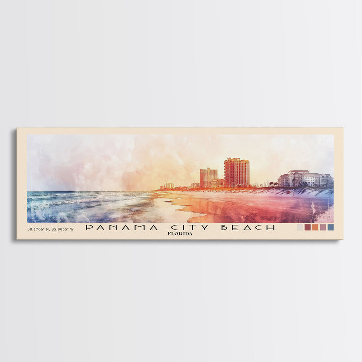 Panama City Beach, Florida Watercolor Print, Vacation Gift, Florida Wall Art, Vacation Wall Art, Vacatation Memories, Beach Decor, Beach Or Lakehouse Art