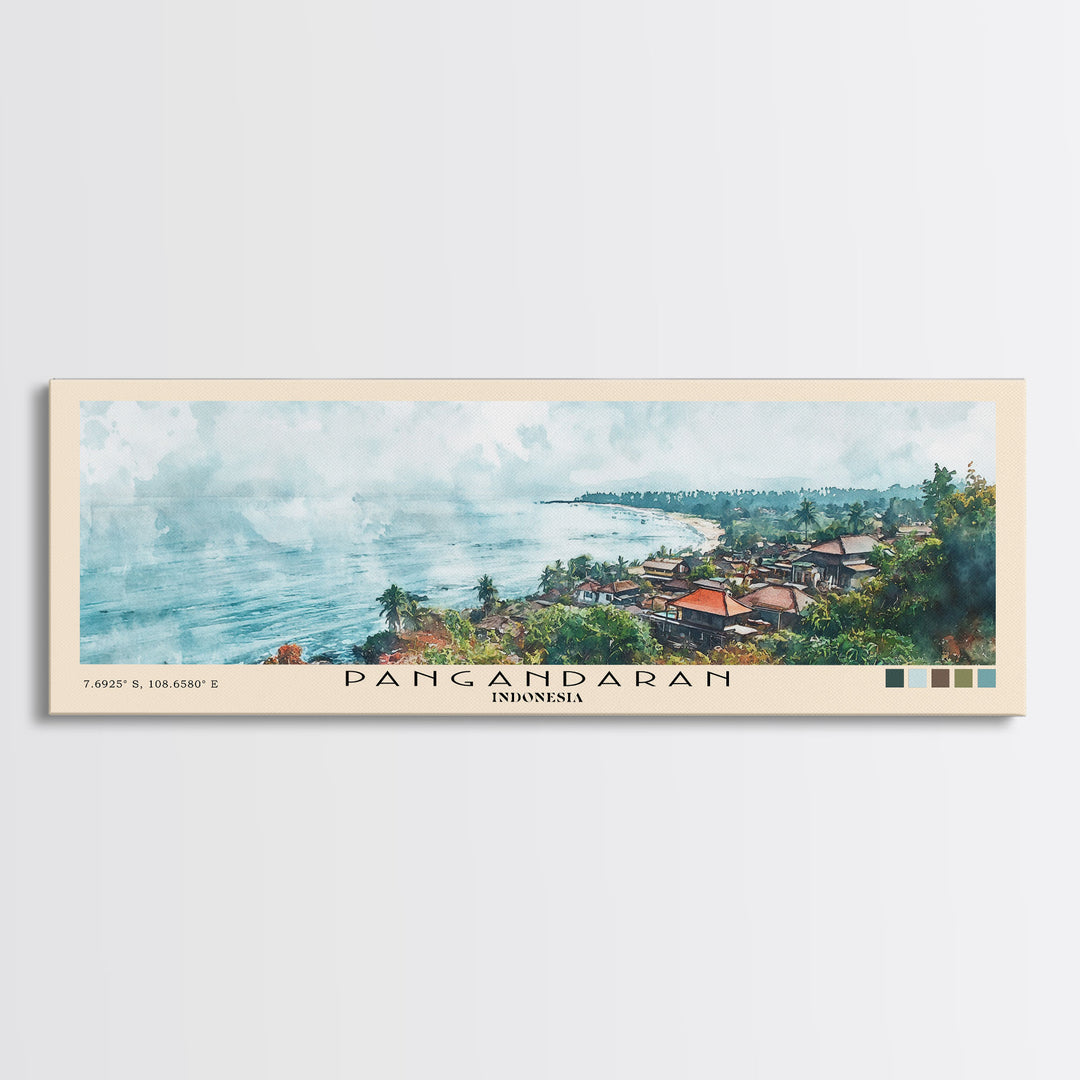 Pangandaran, Indonesia Watercolor Print, Vacation Gift, Indonesia Wall Art, Beach Painting, Beach Decor, Beach Or Lakehouse Art