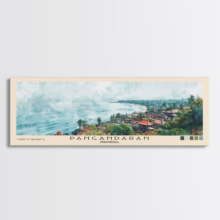 Pangandaran, Indonesia Watercolor Print, Vacation Gift, Indonesia Wall Art, Beach Painting, Beach Decor, Beach Or Lakehouse Art