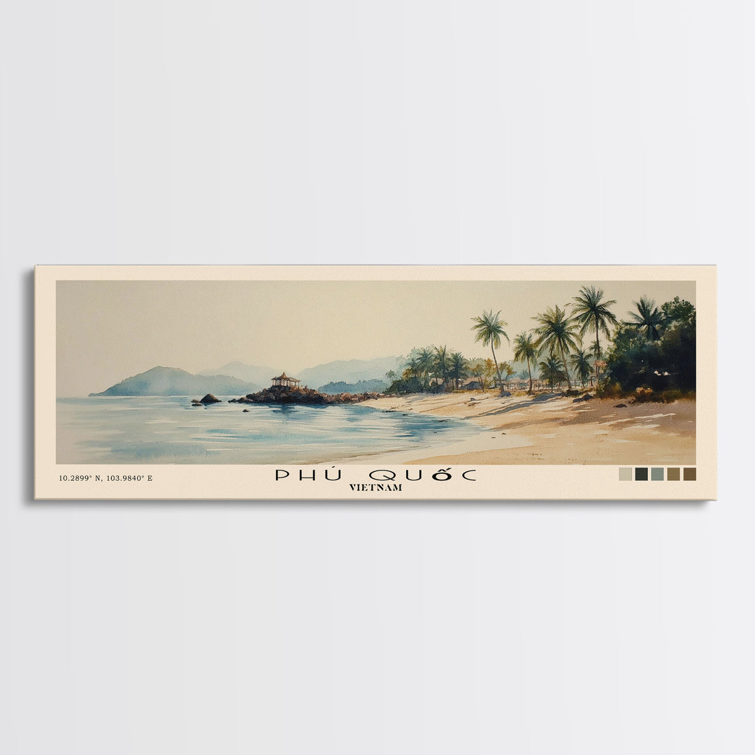 Phú Quốc, Vietnam Watercolor Print, Vacation Gift, Vietnam Wall Art, Vacation Wall Art, Vacatation Memories, Beach Decor, Beach Or Lakehouse Art