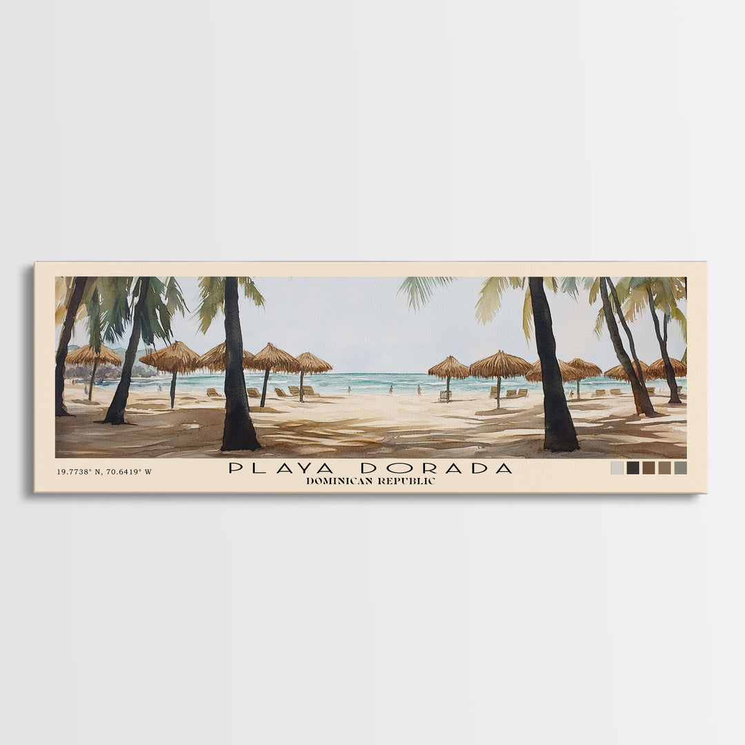 Playa Dorada, Dominican Republic Watercolor Print, Vacation Gift, Dominican Republic Wall Art, Beach Painting, Beach Decor, Beach Or Lakehouse Art