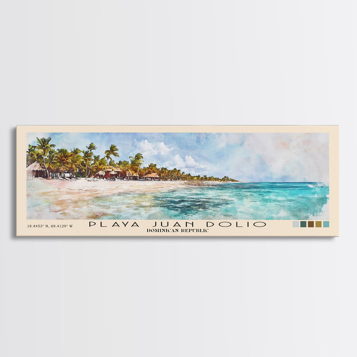 Playa Juan Dolio, Dominican Republic Watercolor Print, Vacation Gift, Dominican Republic Wall Art, Vacation Wall Art, Vacatation Memories, Beach Decor, Beach Or Lakehouse Art