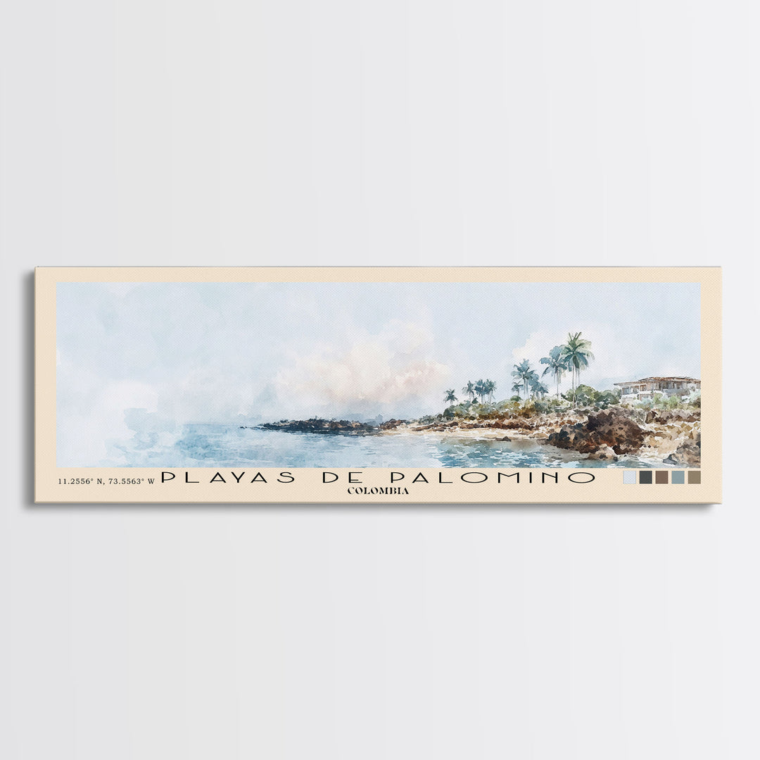 Playas de Palomino, Colombia Watercolor Print, Vacation Gift, Colombia Wall Art, Beach Painting, Beach Decor, Beach Or Lakehouse Art