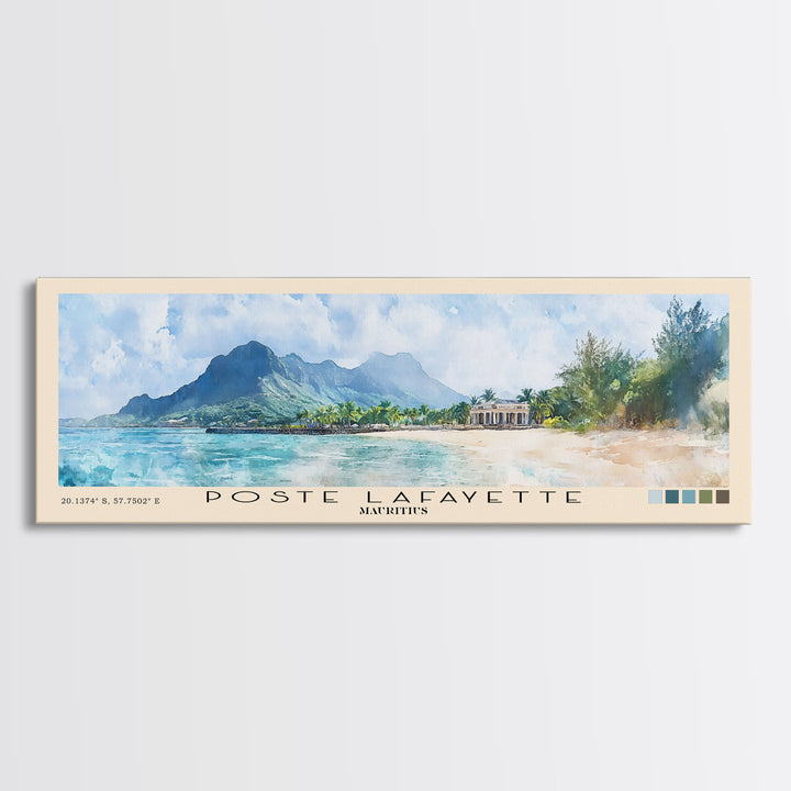 Poste Lafayette, Mauritius Watercolor Print, Vacation Gift, Mauritius Wall Art, Vacation Wall Art, Vacatation Memories, Beach Decor, Beach Or Lakehouse Art