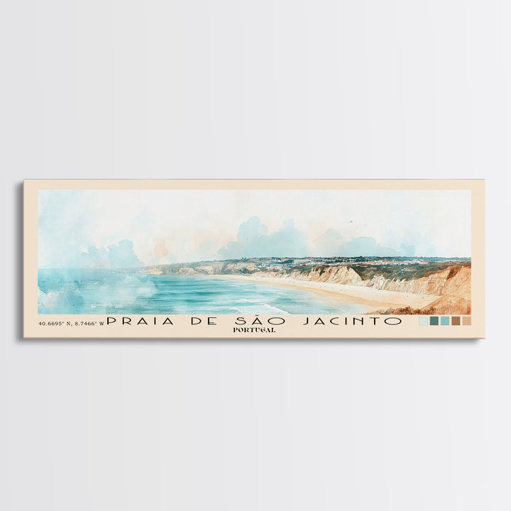 Praia de São Jacinto, Portugal Watercolor Print, Vacation Gift, Portugal Wall Art, Vacation Wall Art, Vacatation Memories, Beach Decor, Beach Or Lakehouse Art