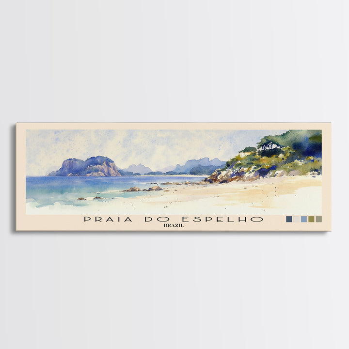 Praia do Espelho, Brazil Watercolor Print, Vacation Gift, Brazil Wall Art, Vacation Wall Art, Vacatation Memories, Beach Decor, Beach Or Lakehouse Art