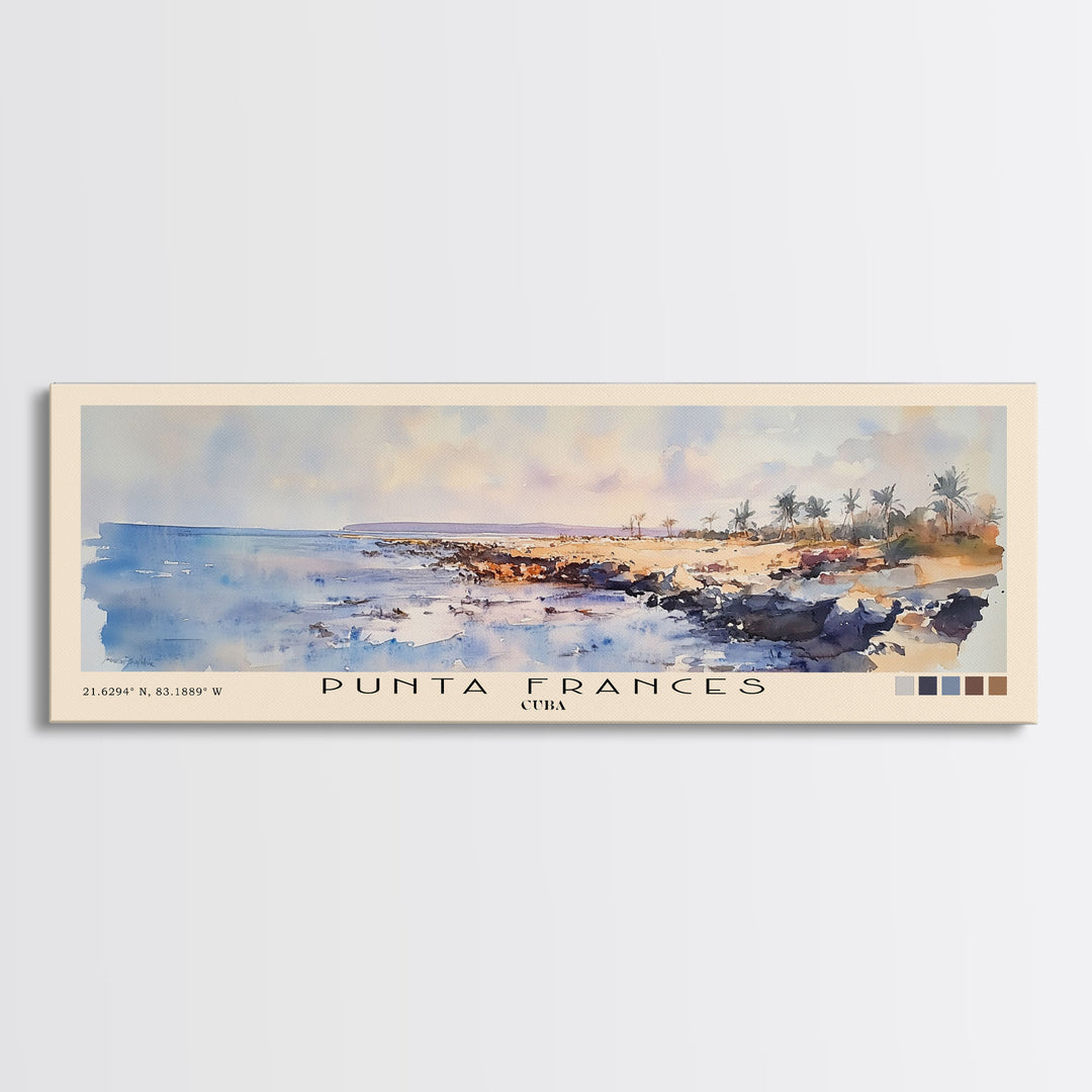 Punta Frances, Cuba Watercolor Print, Vacation Gift, Cuba Wall Art, Vacation Wall Art, Vacatation Memories, Beach Decor, Beach Or Lakehouse Art