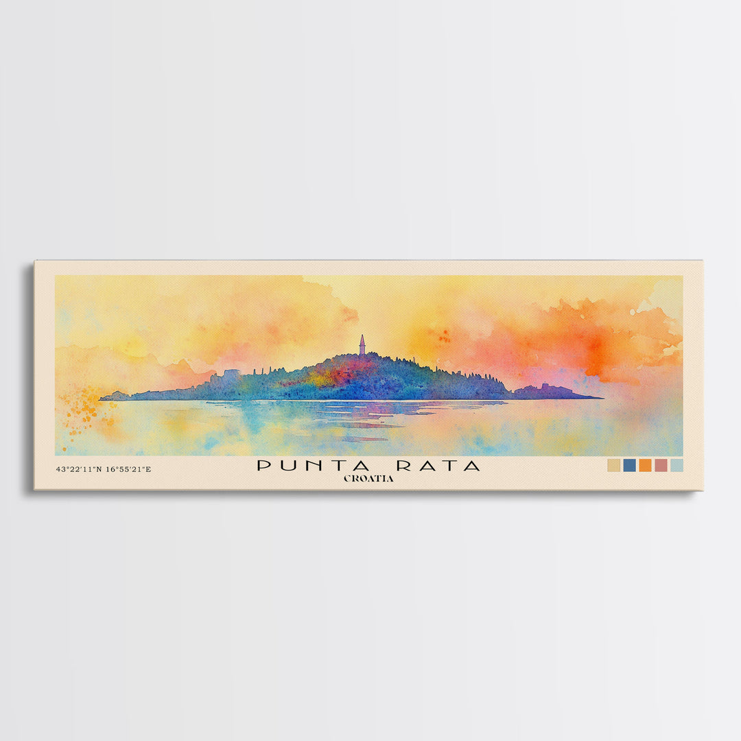 Punta Rata, Croatia Watercolor Print, Vacation Gift, Croatia Wall Art, Vacation Wall Art, Vacatation Memories, Beach Decor, Beach Or Lakehouse Art