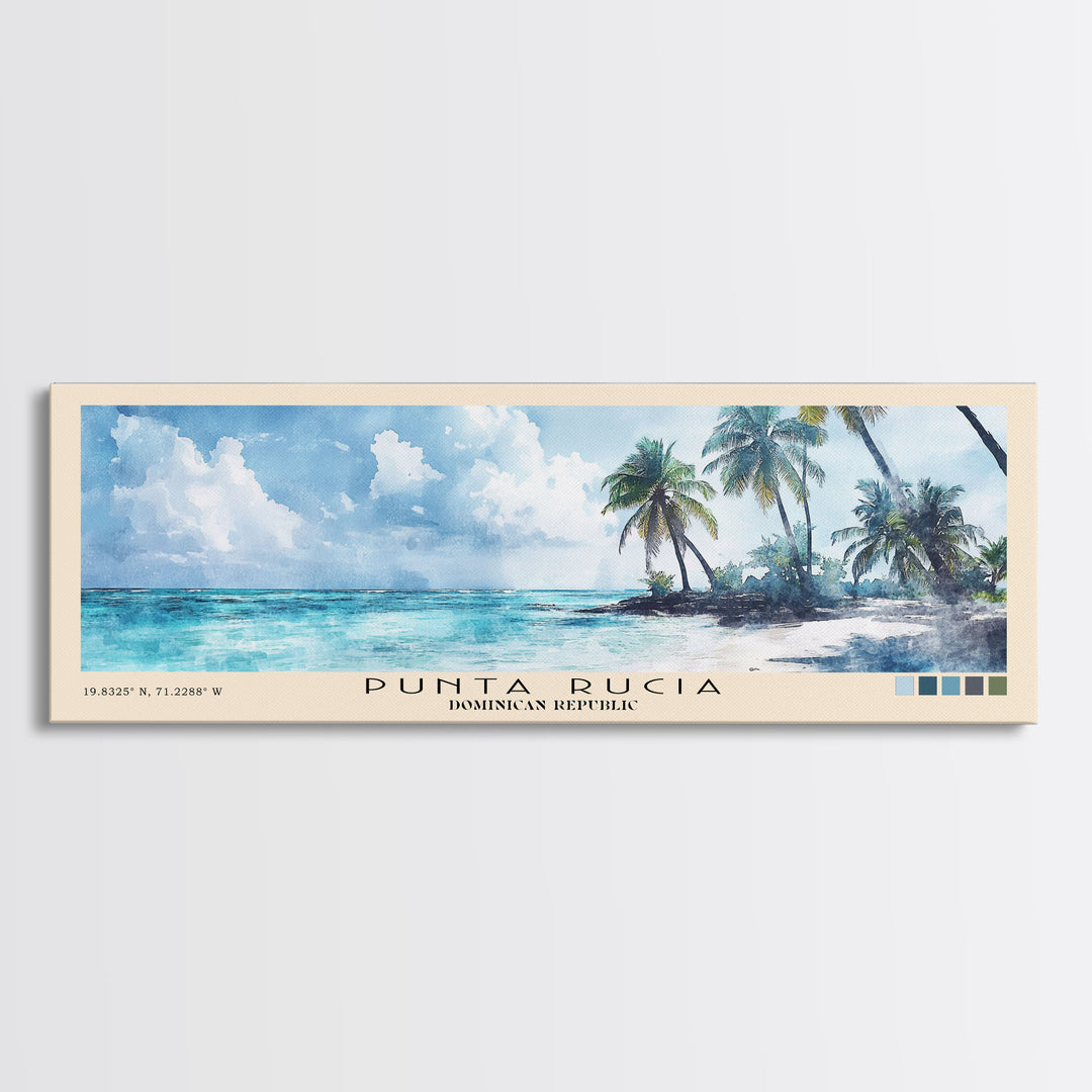 Punta Rucia, Dominican Republic Watercolor Print, Vacation Gift, Dominican Republic Wall Art, Beach Painting, Beach Decor, Beach Or Lakehouse Art