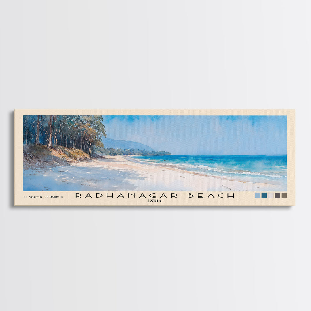 Radhanagar Beach, India Watercolor Print, Vacation Gift, India Wall Art, Beach Painting, Beach Decor, Beach Or Lakehouse Art