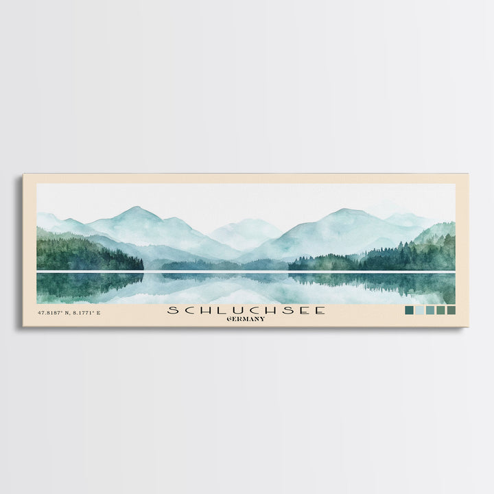 Schluchsee, Germany Watercolor Print, Vacation Gift, Germany Wall Art, Beach Painting, Beach Decor, Beach Or Lakehouse Art