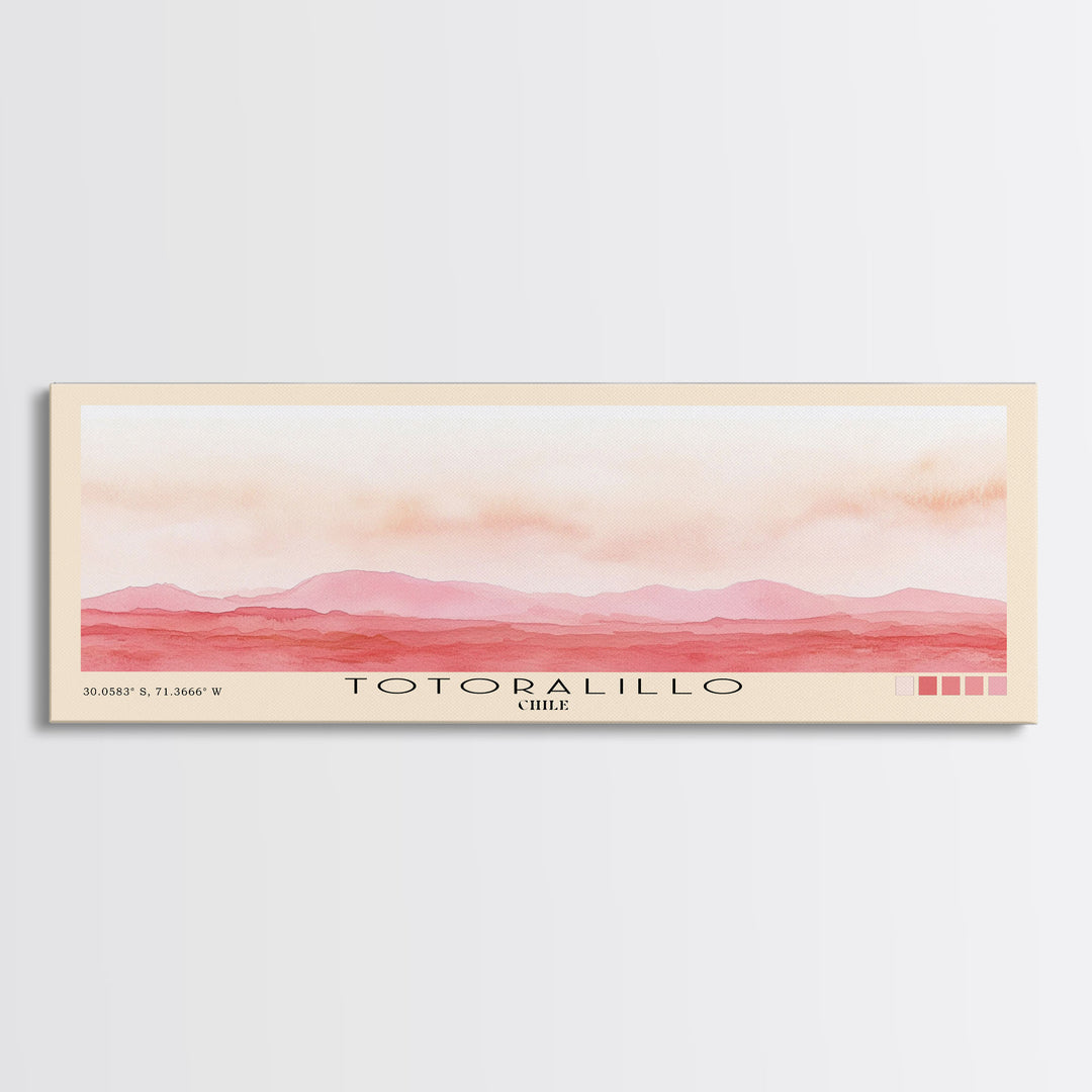 Totoralillo, Chile Watercolor Beach Print, Vacation Gift, Chile Wall Art, Beach Painting, Beach Decor, Beach Painting
