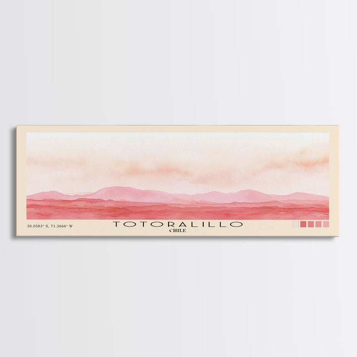 Totoralillo, Chile Watercolor Beach Print, Vacation Gift, Chile Wall Art, Beach Painting, Beach Decor, Beach Painting