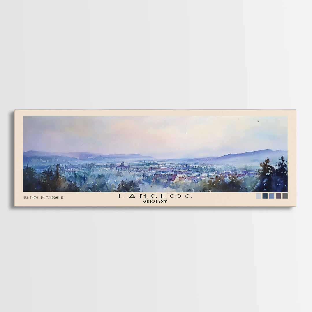 langeog, Germany Watercolor Print, Vacation Gift, Germany Wall Art, Vacation Wall Art, Vacatation Memories, Beach Decor, Beach Or Lakehouse Art